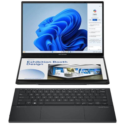 ASUS Zenbook Duo (2024) UX8406MA - Intel Core Ultra 7 155H, 32 Go RAM, 1 To SSD, Écran 14" FHD OLED 60 Hz - Inkwell Gray