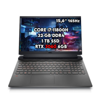 Pc Portable Gamer Dell G15 5511, i7-11800H , RTX 3060, 32 Go RAM, 1 To SSD, écran 165Hz