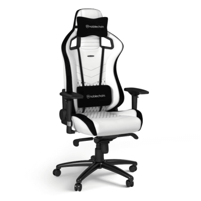 Chaise Gamer Noblechairs EPIC White/Black - Accoudoirs 4D Réglables