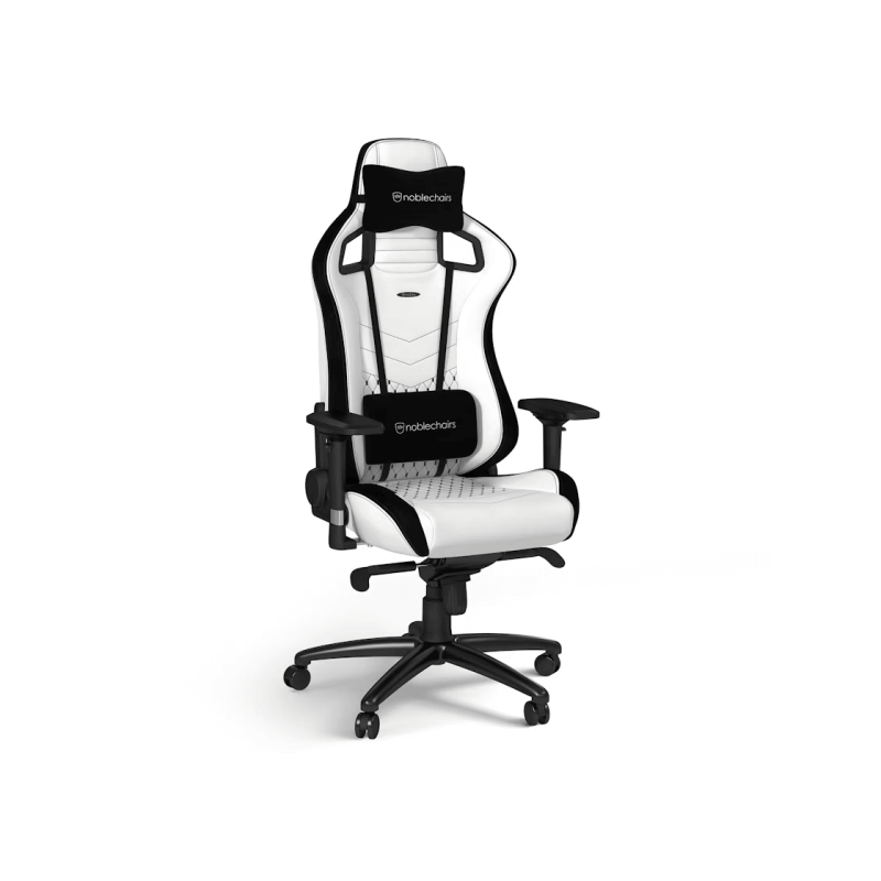 Chaise Gamer Noblechairs EPIC White/Black - Accoudoirs 4D Réglables